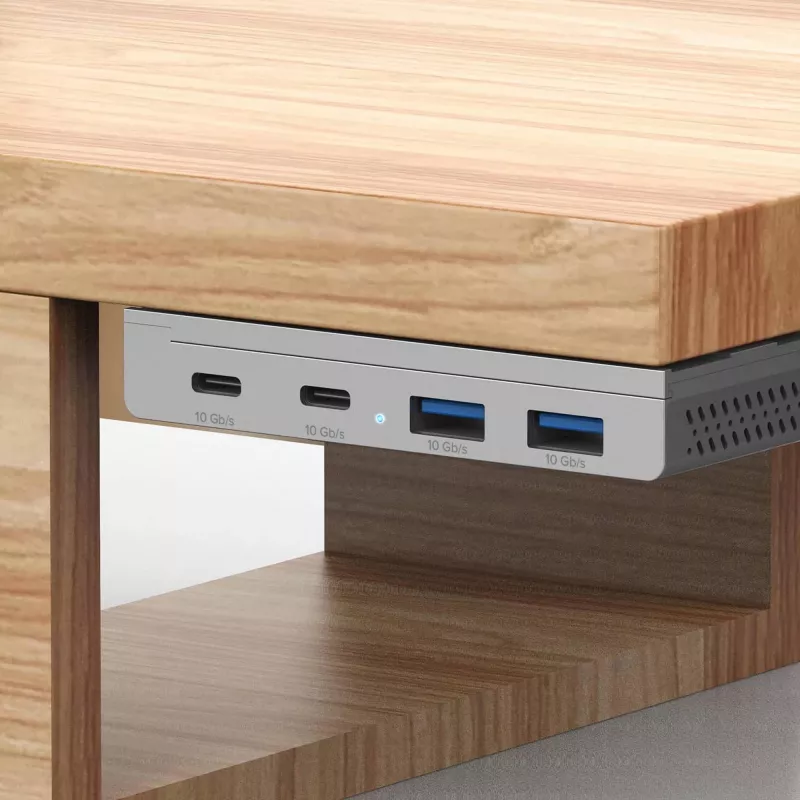 InLine 35395M sąsajos šakotuvas USB 3.2 Gen 2 (3.1 Gen 2) Type-C 10000 Mbit/s Sidabrinis