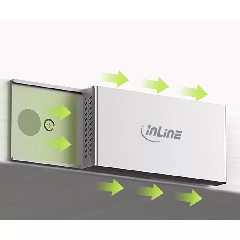 InLine 35395M sąsajos šakotuvas USB 3.2 Gen 2 (3.1 Gen 2) Type-C 10000 Mbit/s Sidabrinis