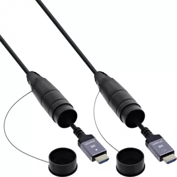 HDMI kabelis InLine 17950T, 50 m, HDMI Type A kištukas–kištukas, HDMI 2.1, 48 Gbit/s, juodas