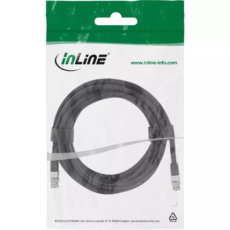 VGA kabelis InLine 10807S — monitoriaus / kompiuterio vaizdo kabelis, kompaktiškos jungties išmatavimai 15×15 mm, svoris 0,552 kg