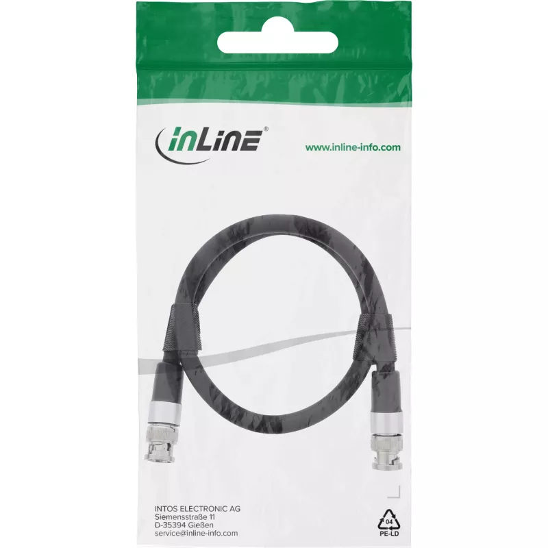 VGA kabelis InLine 10855S — standartinis analoginis vaizdo kabelis, svoris 59 g