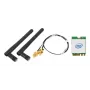 Belaidis WLAN/Bluetooth rinkinys SHUTTLE WLN-M12 su Intel AX210 M.2 kortele, trijų dažnių Wi‑Fi 6E (2.4/5/6 GHz), 2x2, 2400 Mbit/s, išorinės antenos