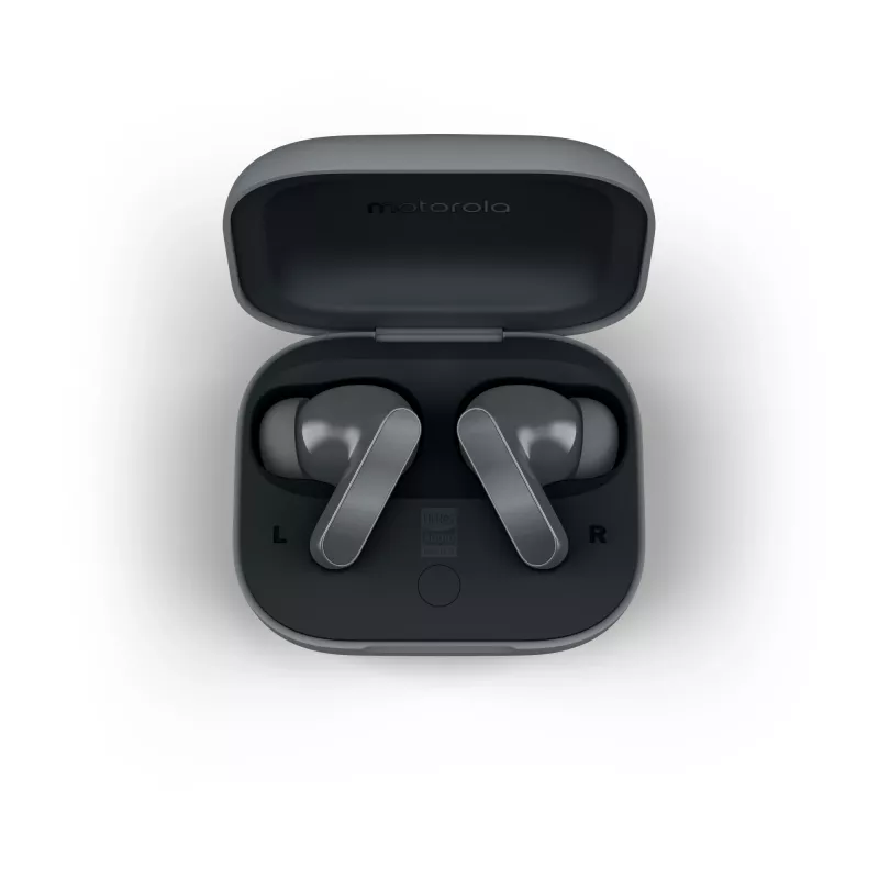 Ausinės MOTOROLA Moto Buds Bass TWS Bluetooth į ausis įdedamos skambučiams ir muzikai, juodos, 51 g
