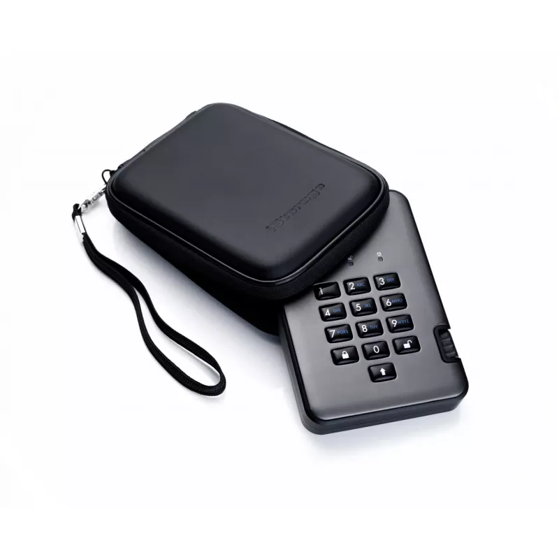 iStorage diskAshur PRO² HDD 4TB | Saugus nešiojamasis standusis diskas | FIPS 140-2 2 lygis, NCSC CPA, NLNCSA BSPA ir NATO riboto naudojimo | AES-XTS 256 bitų aparatinė šifravimo sistema | Apsaugotas PIN kodu | Nepriklausomas nuo OS ir platformos | Atitinka BDAR, TAA | Apsauga nuo brutalios jėgos atakų | Atsparus dulkėms / vandeniui