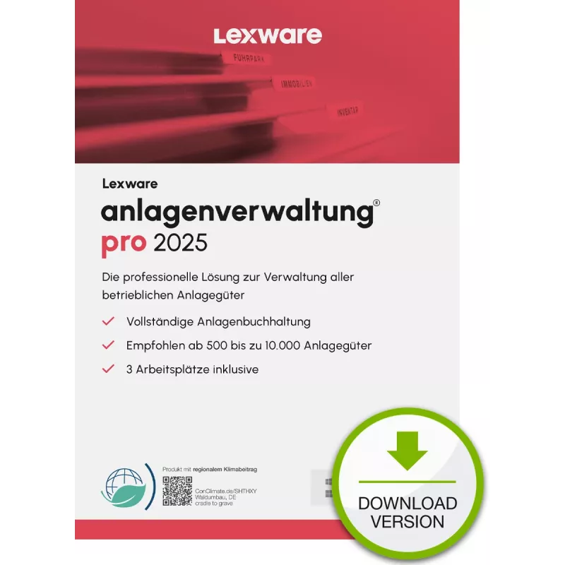 Lexware anlagenverwaltung pro 2025 „unbegrenzte Laufzeit“ atsisiuntimas, apskaita, 1 metai