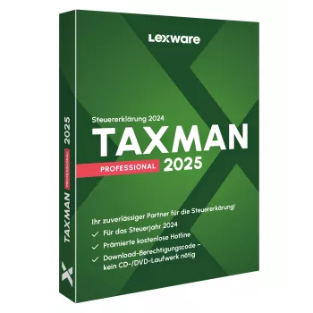 Lexware TAXMAN professional 2025 Mokesčių deklaravimas 1 licencija (-os)