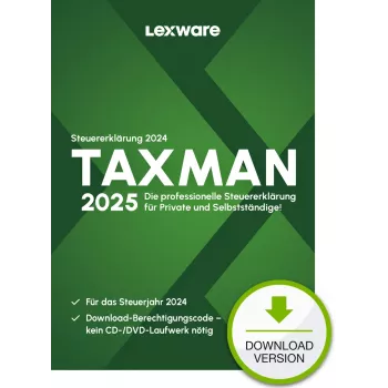 Lexware TAXMAN 2025 Atsisiuntimas Mokesčių deklaravimas 1 licencija