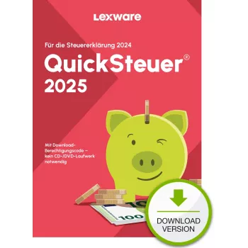 Lexware QuickSteuer 2025 Atsisiuntimas Mokesčių deklaravimas 1 licencija(-os)
