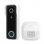 Vaizdo durų skambutis TRUST DOORCAM-3000, 3 MP, „Wi‑Fi“ 2,4 GHz, „MicroSD“ iki 256 GB, baterija/USB, juoda/baltas