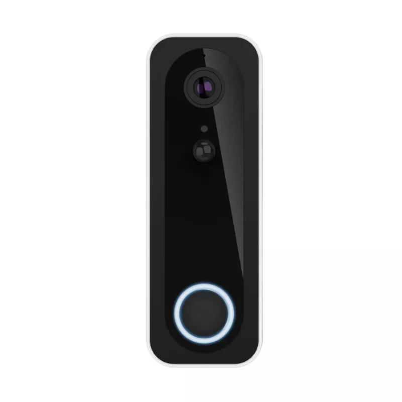 Vaizdo durų skambutis TRUST DOORCAM-3000, 3 MP, „Wi‑Fi“ 2,4 GHz, „MicroSD“ iki 256 GB, baterija/USB, juoda/baltas