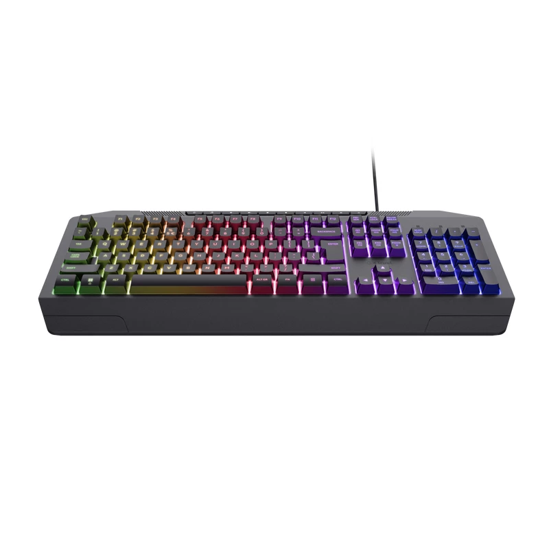 Trust GXT 836 EVOCX klaviatūra, skirta žaidimams, USB, vokiška, juoda