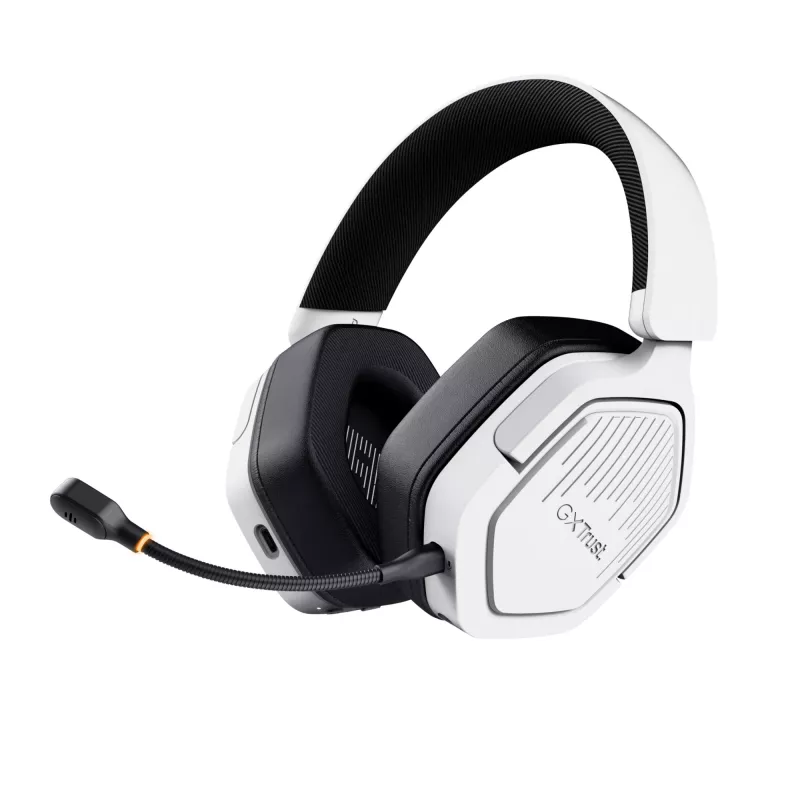 Trust GXT 493W Carus ausinės laidinės ir belaidės galvos juosta, šalmas žaidimams USB Type-C / USB Type-A Bluetooth balta