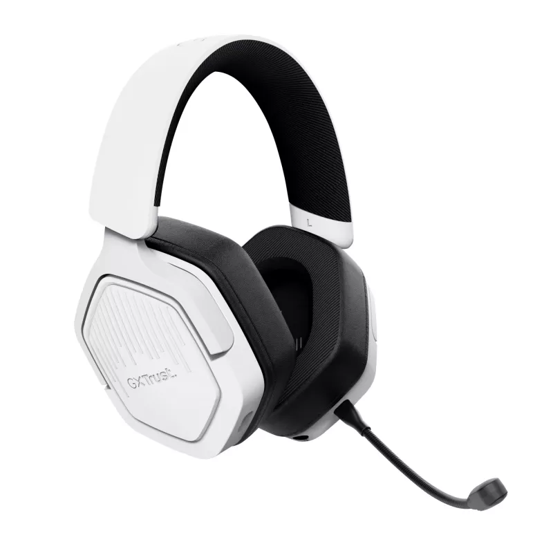 Trust GXT 493W Carus ausinės laidinės ir belaidės galvos juosta, šalmas žaidimams USB Type-C / USB Type-A Bluetooth balta