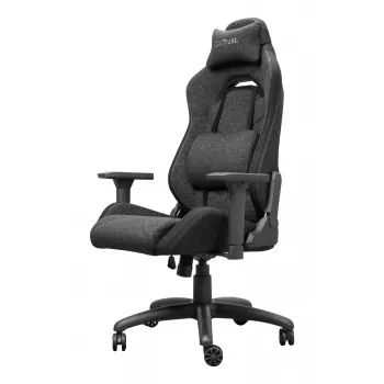 Universali žaidimų kėdė TRUST GXT 723 — paminkštinta sėdynė, maks. apkrova 150 kg, 710×750 mm, aukštis iki 134 cm, pilka
