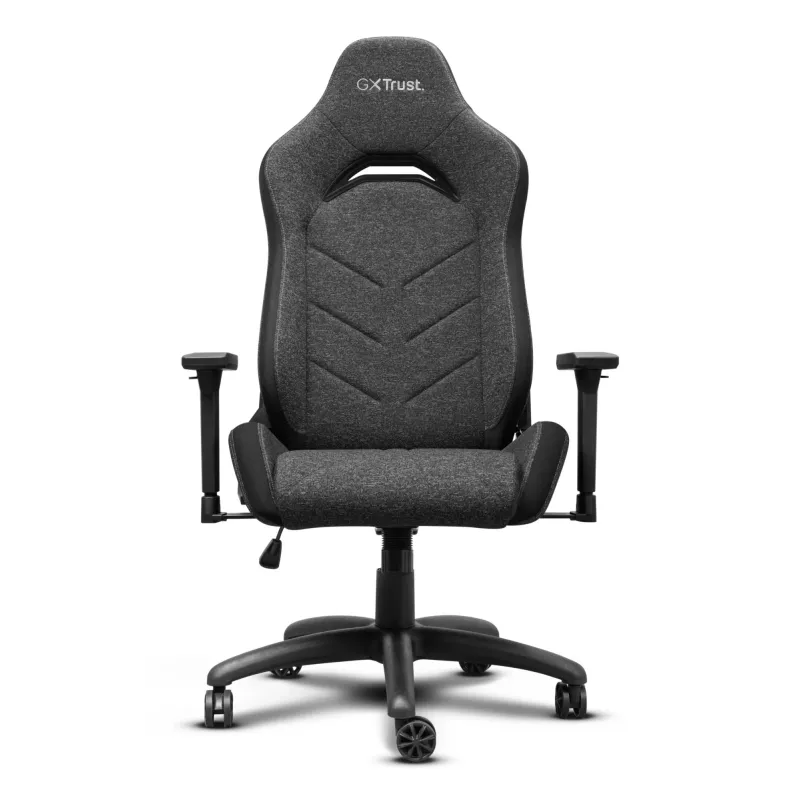 Universali žaidimų kėdė TRUST GXT 723 — paminkštinta sėdynė, maks. apkrova 150 kg, 710×750 mm, aukštis iki 134 cm, pilka