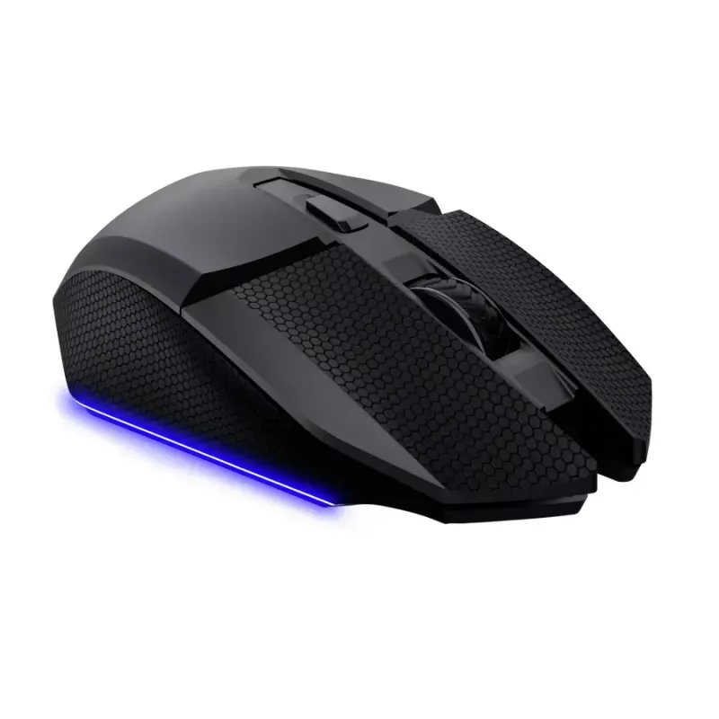 Žaidimų pelė TRUST GXT 122 Felox+ — dešiniarankiams, optinė, RF belaidė + Bluetooth, 10000 DPI, 7 mygtukai, kelių spalvų LED, juoda
