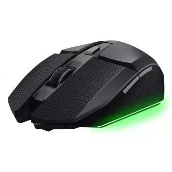 Žaidimų pelė TRUST GXT 122 Felox+ — dešiniarankiams, optinė, RF belaidė + Bluetooth, 10000 DPI, 7 mygtukai, kelių spalvų LED, juoda
