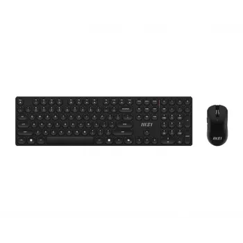 MSI FORGE K210 WIRELESS COMBO klaviatūra Pelė įskaičiuota Namams/Biurui USB Juoda