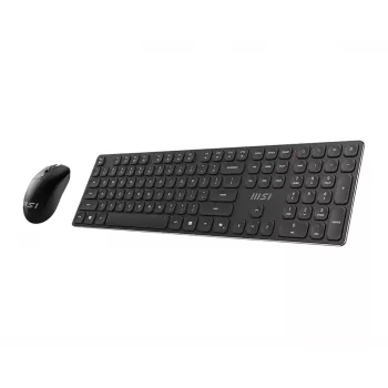 MSI FORGE K210 WIRELESS COMBO klaviatūra Pelė įskaičiuota Namams/Biurui USB Juoda