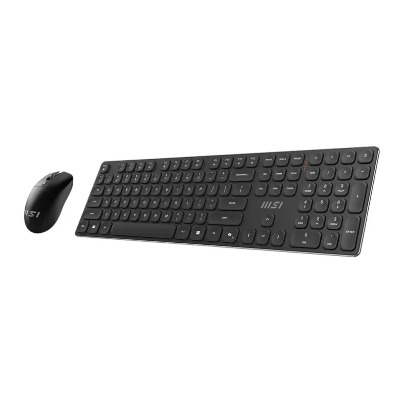 MSI FORGE K210 WIRELESS COMBO klaviatūra Pelė įskaičiuota Namams/Biurui USB Juoda