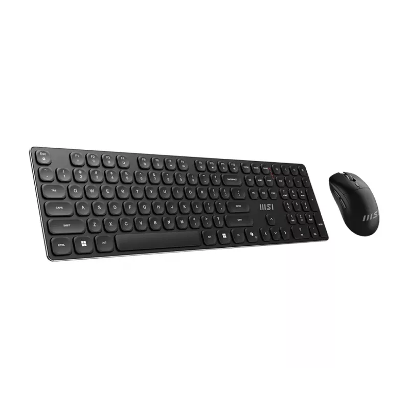 MSI FORGE K210 WIRELESS COMBO klaviatūra Pelė įskaičiuota Namams/Biurui USB Juoda
