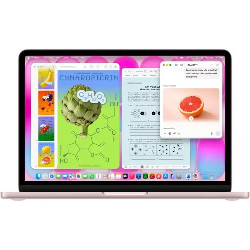 Nešiojamasis kompiuteris Apple MacBook Neo 13 colių — A18 Pro 6 branduolių procesorius, 5 branduolių GPU, 8 GB RAM, 256 GB SSD, 2408×1506 ekranas, rožinės spalvos