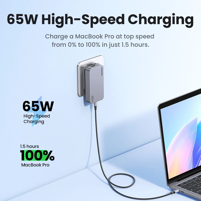 Patalpų įkroviklis UGREEN Nexode Pro 65W GaN kelioninis įkroviklis