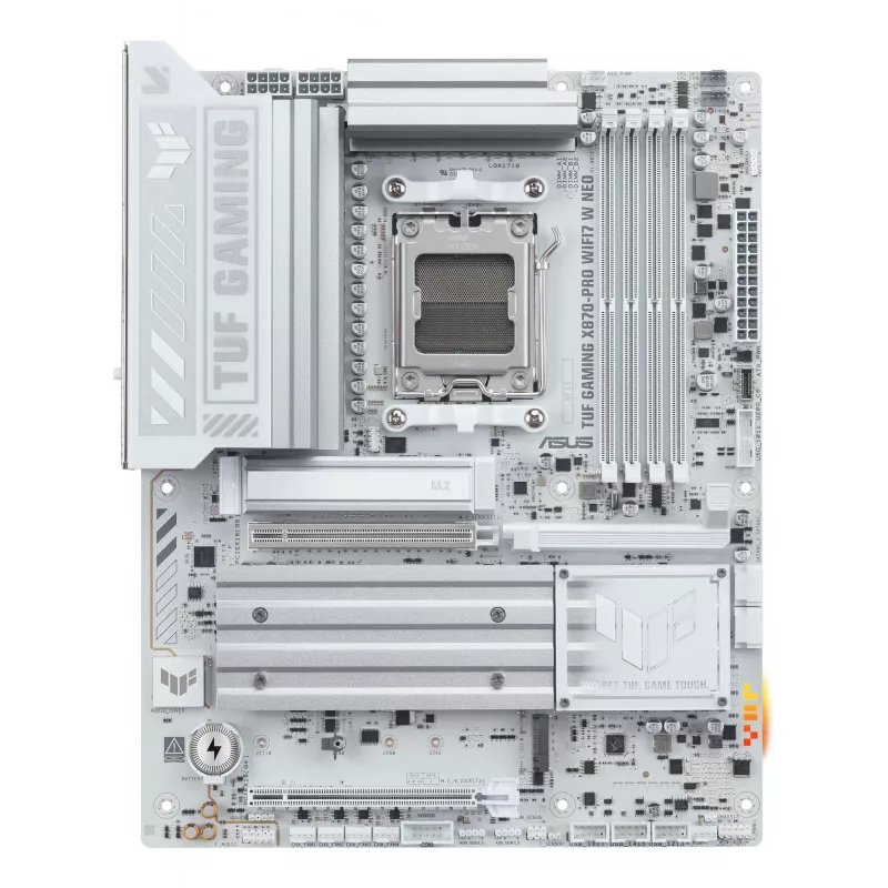 Pagrindinė plokštė ASUS TUF GAMING X870-PRO WIFI7 W NEO, AMD X870, lizdas AM5, ATX, DDR5, 4 DIMM, 256 GB, Wi‑Fi 7, 5Gb Ethernet
