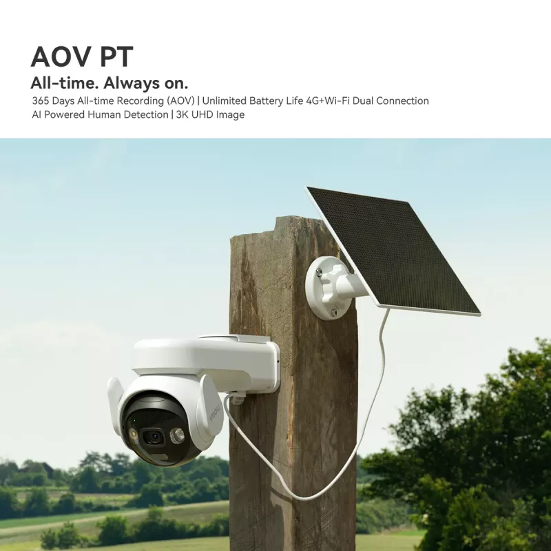 Imou AOV PT 5MP Turret IP apsaugos kamera Lauko 2880 x 1620 pikseliai Sienos