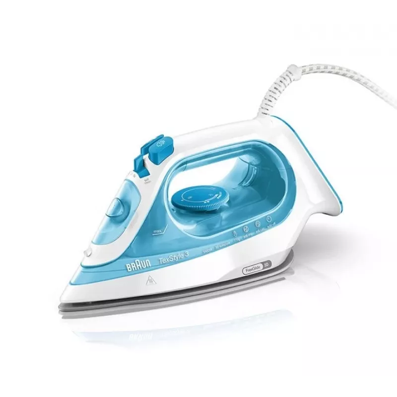 Braun TexStyle 3 garo lygintuvas SI 3053 mėlynas, keraminis padas, 2400 W