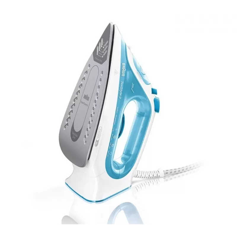 Braun TexStyle 3 garo lygintuvas SI 3053 mėlynas, keraminis padas, 2400 W