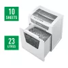 “Leitz IQ Office” popieriaus smulkintuvas, apsaugos lygis P5, mikropjovimas, 22,3 cm, 2 x 15 mm, 23 l, 250 lapų, 55 dB