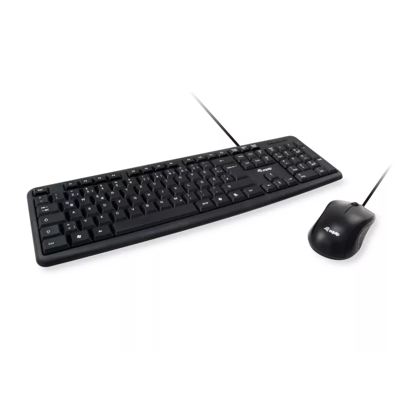 Equip 245201 klaviatūra Pelė įtraukta Biuras USB QWERTY Ispanų Juoda