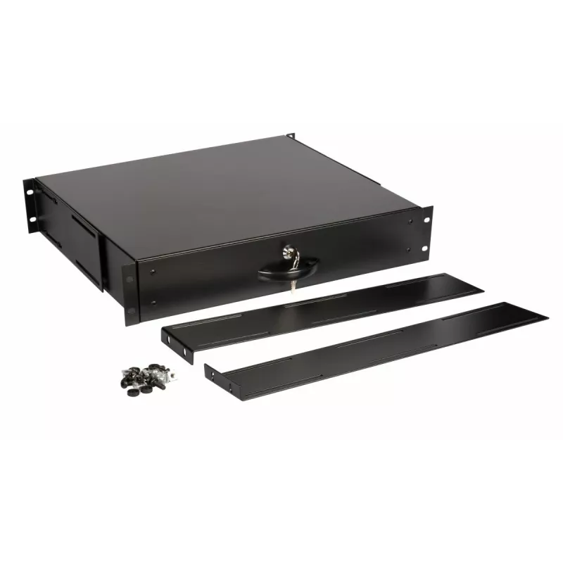 Stalčiaus blokas Equip Lockable Drawer 19' 2U RAL9005 Juoda