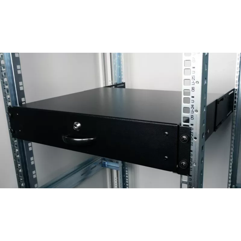 Stalčiaus blokas Equip Lockable Drawer 19' 2U RAL9005 Juoda