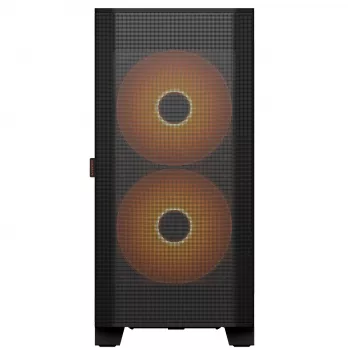 PC Midi Tower korpusas Cougar Airface FLO ARGB, juodas – palaiko 2x180 mm priekinius, 1x120 mm galinį ventiliatorius, 2,5/3,5 colių diskus, 240×480×509 mm