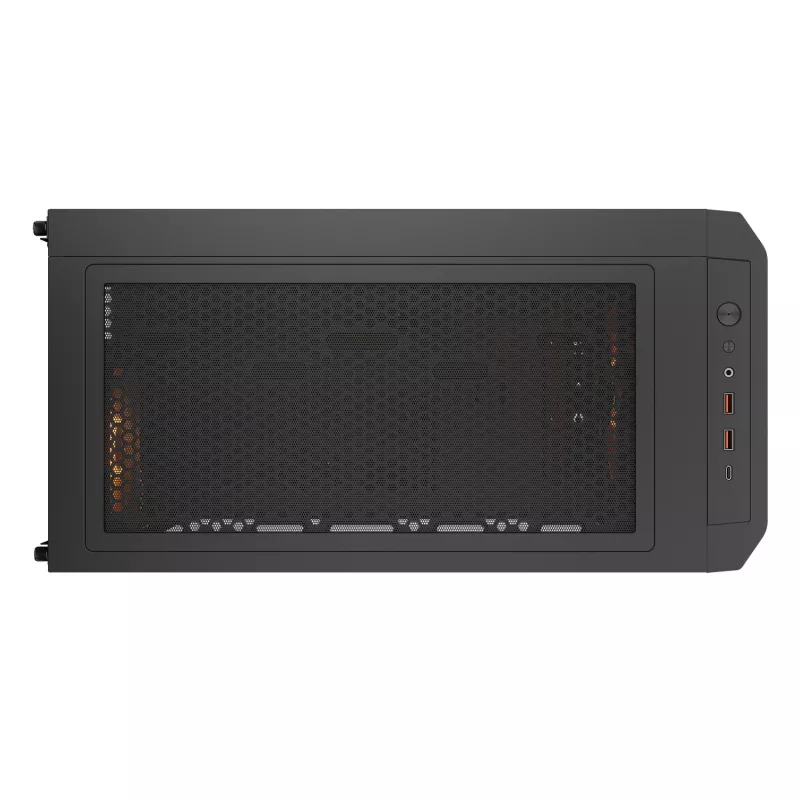 PC Midi Tower korpusas Cougar Airface FLO ARGB, juodas – palaiko 2x180 mm priekinius, 1x120 mm galinį ventiliatorius, 2,5/3,5 colių diskus, 240×480×509 mm