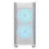 COUGAR PC Midi Tower korpusas Airface FLO ARGB Baltas — 2x180 mm priekyje, 1x120 mm gale, palaiko 2,5 col./3,5 col. HDD, 240×480×509 mm