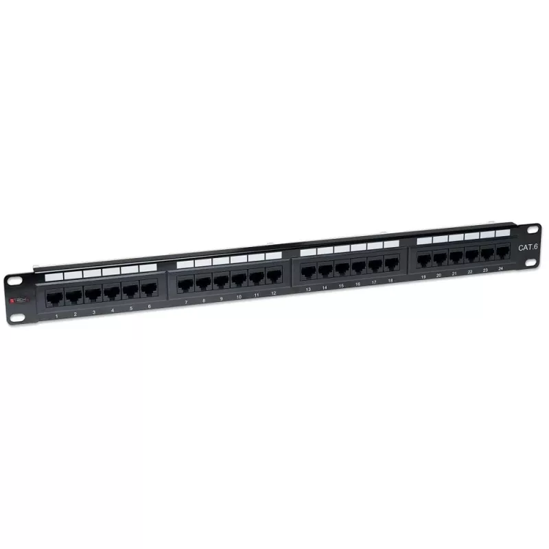 “Techly” pataisų skydas UTP 24 prievadų RJ45 Cat.6 I-PP 24-RU-C6T, IEEE 802.3, IEEE 802.3ab, IEEE 802.3u, 10/100/1000Base-T(X), Fast Ethernet, Gigabit Ethernet, 1000 Mbit/s, RJ-45, auksas