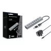 Conceptronic HUBBIES20GP 7 prievadų USB 3.0 šakotuvas su maitinimo adapteriu, 5 Gbps, USB-C x 3, USB-A x 4