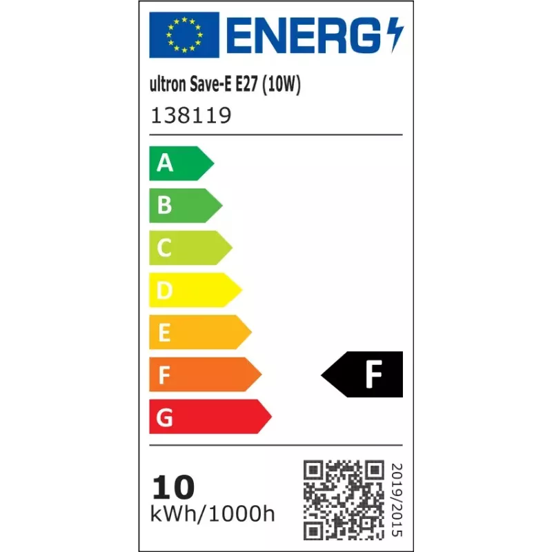 Energiją taupanti lemputė Ultron 138119 10 W E27 3000 K