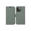 Dėklas-piniginė dbramante1928 New York skirtas Apple iPhone 13 Pro, žalios spalvos, 3 kortelių kišenės, tinka 6,1 colio (15,5 cm) įstrižainės ekranui