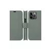 Dėklas-piniginė dbramante1928 New York skirtas Apple iPhone 13 Pro, žalios spalvos, 3 kortelių kišenės, tinka 6,1 colio (15,5 cm) įstrižainės ekranui