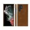 Dėklas-knygelė dbramante1928 Lynge Samsung Galaxy S22 Ultra, tan, tinka iki 17,3 cm (6,8 col.) ekranui, stalinis stovas