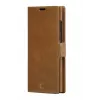 Dėklas-knygelė dbramante1928 Lynge Samsung Galaxy S22 Ultra, tan, tinka iki 17,3 cm (6,8 col.) ekranui, stalinis stovas