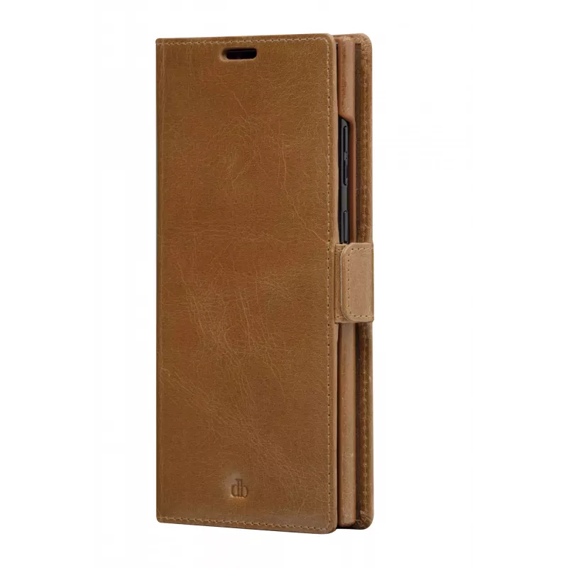 Dėklas-knygelė dbramante1928 Lynge Samsung Galaxy S22 Ultra, tan, tinka iki 17,3 cm (6,8 col.) ekranui, stalinis stovas