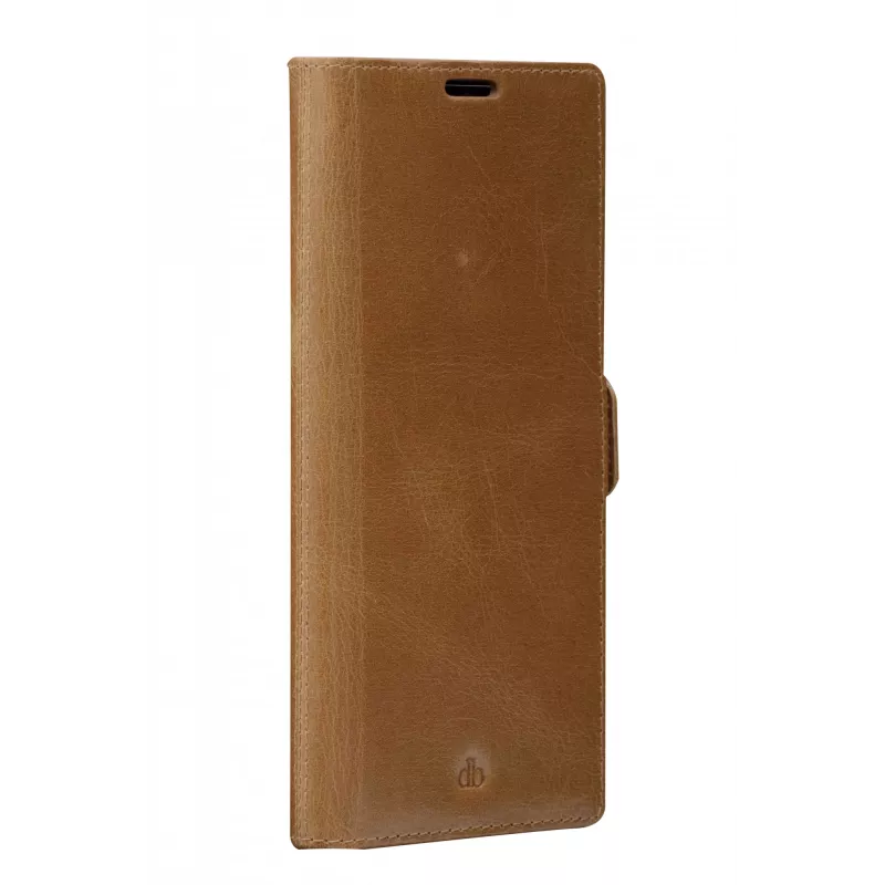 Dėklas-knygelė dbramante1928 Lynge Samsung Galaxy S22 Ultra, tan, tinka iki 17,3 cm (6,8 col.) ekranui, stalinis stovas