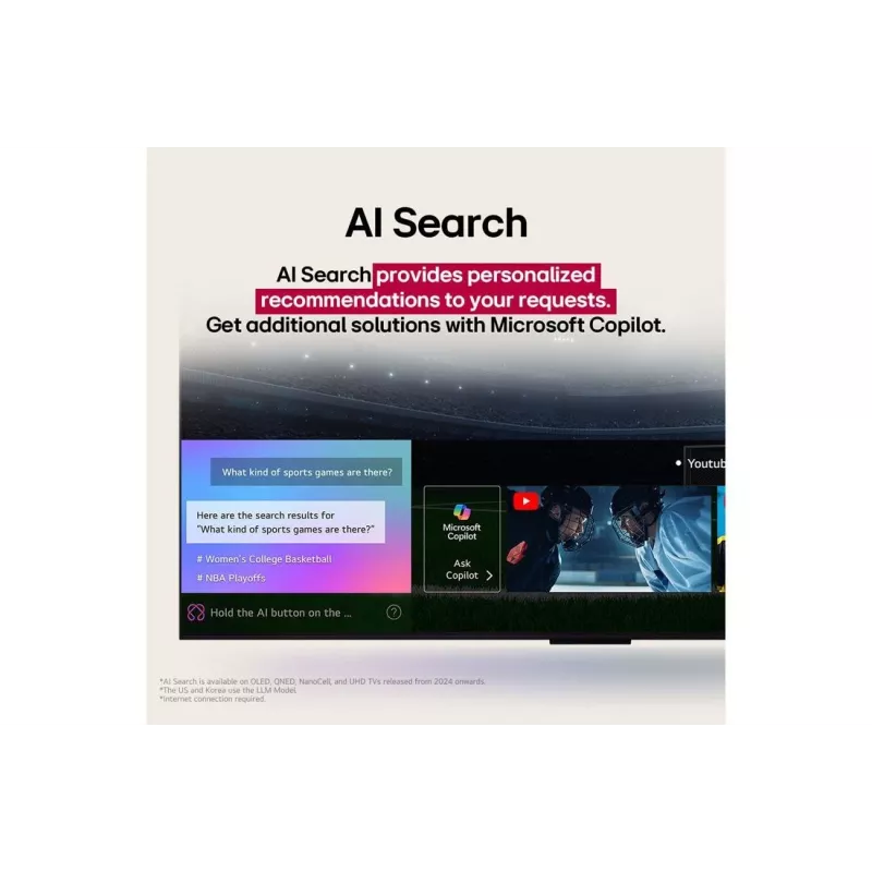 LG UHD AI 65UA75003LA televizorius 165,1 cm (65 coliai) 4K Ultra HD išmanusis televizorius Wi-Fi juodas