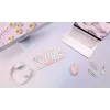 Belaidė ASUS Marshmallow KW100 75% Bluetooth klaviatūra — QWERTZ vokiečių k., žirkliniai jungikliai, rožinė