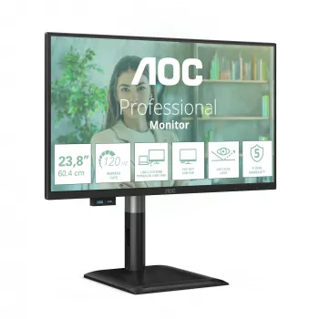 AOC 24P4CV kompiuterio monitorius 60,5 cm (23,8 col.) 1920 x 1080 pikselių Full HD LED juodas